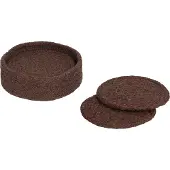 Dixie Ella lasinaluset Ø10,5 cm 6-pack Pure brown