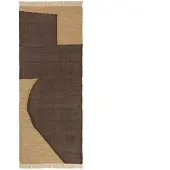 Ferm Living Forene kävelymatto Tan-Chocolate, 80x200 cm