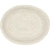 Dixie Braided pöytätabletti ovaali Ivory