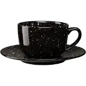 Scandi Living Freckle lautasellinen kuppi 26 cl Musta