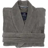 Lexington Home Hotel Velour Robe - Grey - XS