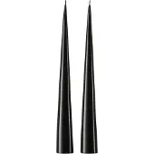 Ester & Erik -kartiokynttilä 37 cm, 2-pakkaus lakattu Raw black 75-0