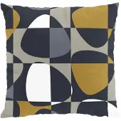 Arvidssons textil Mosaik tyynynpäällinen 47x47 cm Tummanharmaa