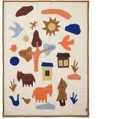 Ferm Living Villiga tikattu huopa 80x110 cm Off-white