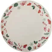 Bloomingville - Yule pyöreä tarjoilulautanen 28 cm joulukuosi