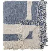 Bloomingville Ethan viltti puuvilla 160x130 cm Sininen