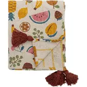 Bloomingville MINI Fruitta Plaid, Multifarvet, Genanvendt Bomuld