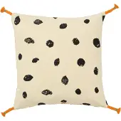 Kids Concept Pippi 50x50 Cusion Cover White/ Orange-OS Valkoinen One Size Pojat, Tytöt