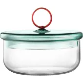 Muurla Loop matala kulho kannella Ø15 cm Kirkas teal amber