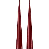 Ester & Erik -kartiokynttilä 37 cm, 2-pakkaus lakattu Deep wine 44/2