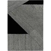 NJRD Stripes-villamatto, musta 200x300 cm