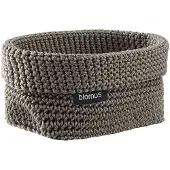 Blomus Crochet Rope Basket M - 15 X 10 X 9 Cm - Tela - Fungi - Brown - L 15CM