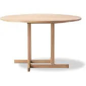 Fredericia Furniture BM80 Mogensen Shaker Table pöytä Ø120 cm Saippuattu tammi