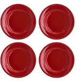 Scandi Living Dots asetti 22 cm 4-pakkaus Punainen