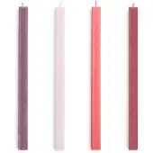 HAY Square Candle kynttilä mix 4-pack Reds-bordeaux.