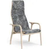 Swedese Lamino nojatuoli valkopigmentoitu tammi/lampaannahka Scandinavian Grey (harmaa)