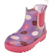 Playshoes Kumisaappaat 'Marienkäfer' laventeli / vadelma / tummanpunainen / offwhite