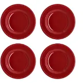 Scandi Living Dots lautanen 28 cm 4-pakkaus Punainen
