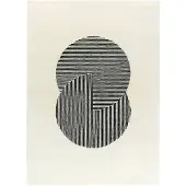 NJRD Circles-villamatto, luonnonvalkoinen 170x240 cm