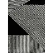 NJRD Stripes-villamatto, musta 170x240 cm