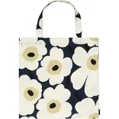 Marimekko Pieni Unikko laukku 44x43 cm Midnight blue-Cream-Hay