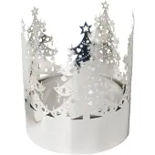 Pluto Design Gran lyhty keskikokoinen Hopea