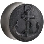 Wildcat Anchor on Ebony Wood Plug - 22,0 mm