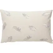 Broste Copenhagen Touch tyynynpäällinen 40 x 60 cm Intense blue-off white