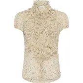 Saint tropez Liljasz Crinkle Ss Shirt - Cream - XXL