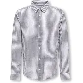 Only & Sons Osjcaiden Life Ls Reg Stripe Lin 660 Wvn - Navy - 158
