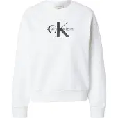 Calvin Klein Jeans Ls Monologo Fr Terry Rlxd Crew - White - M