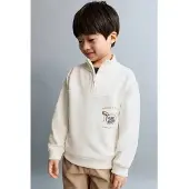 Mango Perkins-Neck Cotton Sweater - Cream - 110
