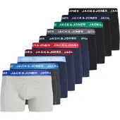 Jack & Jones Bokserishortsit 'JACSOLID' laivastonsininen / meleerattu harmaa / musta / meleerattu musta