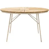 Cinas Ellen pöytä 110 cm hiekanharmaa / tiikki