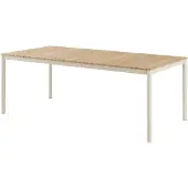 Cinas Mood Classic ruokapöytä 100x208 cm Sandy grey / tiikki
