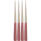 Scandi Essentials Affinity antiikkikynttilä kaksivärinen 4-pakkaus 32 cm Beige-red