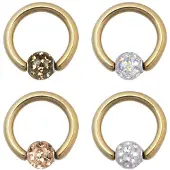Wildcat Sealed Multi Jewelled Clip in Ring - Šampanjec, 5,0 mm, 10,0 mm