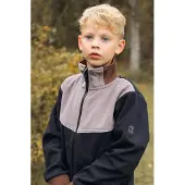 Lindberg Stormy Tuulenpitävä Fleecetakki, Musta/Harmaa, 160