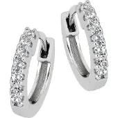Lykken Casuals zirkonia korvarenkaat hopea 13 mm