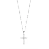 Lykken Crosses hopeinen ristikaulakoru 23 mm
