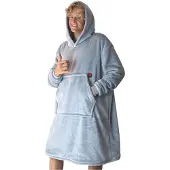 Glovii lämmitettävä pehmeä poncho akulla