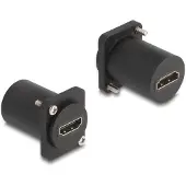 DeLOCK 88109, Tasainen, Musta, HDMI, HDMI, Naaras, Naaras
