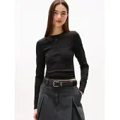 Tommy Hilfiger Essential Rib Pitkähihainen T-paita