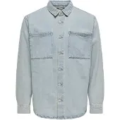 Only & Sons Välikausitakki 'ONSALP' sininen denim