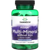 Swanson Health , Albion, Moni-Mineraali ilman Rautaa, 120 Pillereitä