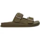 Calvin Klein City Sandal Buckle Suede - Khaki green - 39