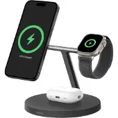 Belkin BoostCharge Pro 3-in-1 Qi2 langaton latausteline, musta