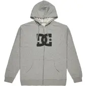 Dc-shoes Star Vetoketjullinen huppari heather grey Koko XL