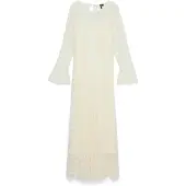 Vero Moda Vmloulou Lace Ls Ankle Dress Wvn - Cream - L