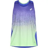Asics Road Fade Sleeveless Shirt Blue Green, Size S